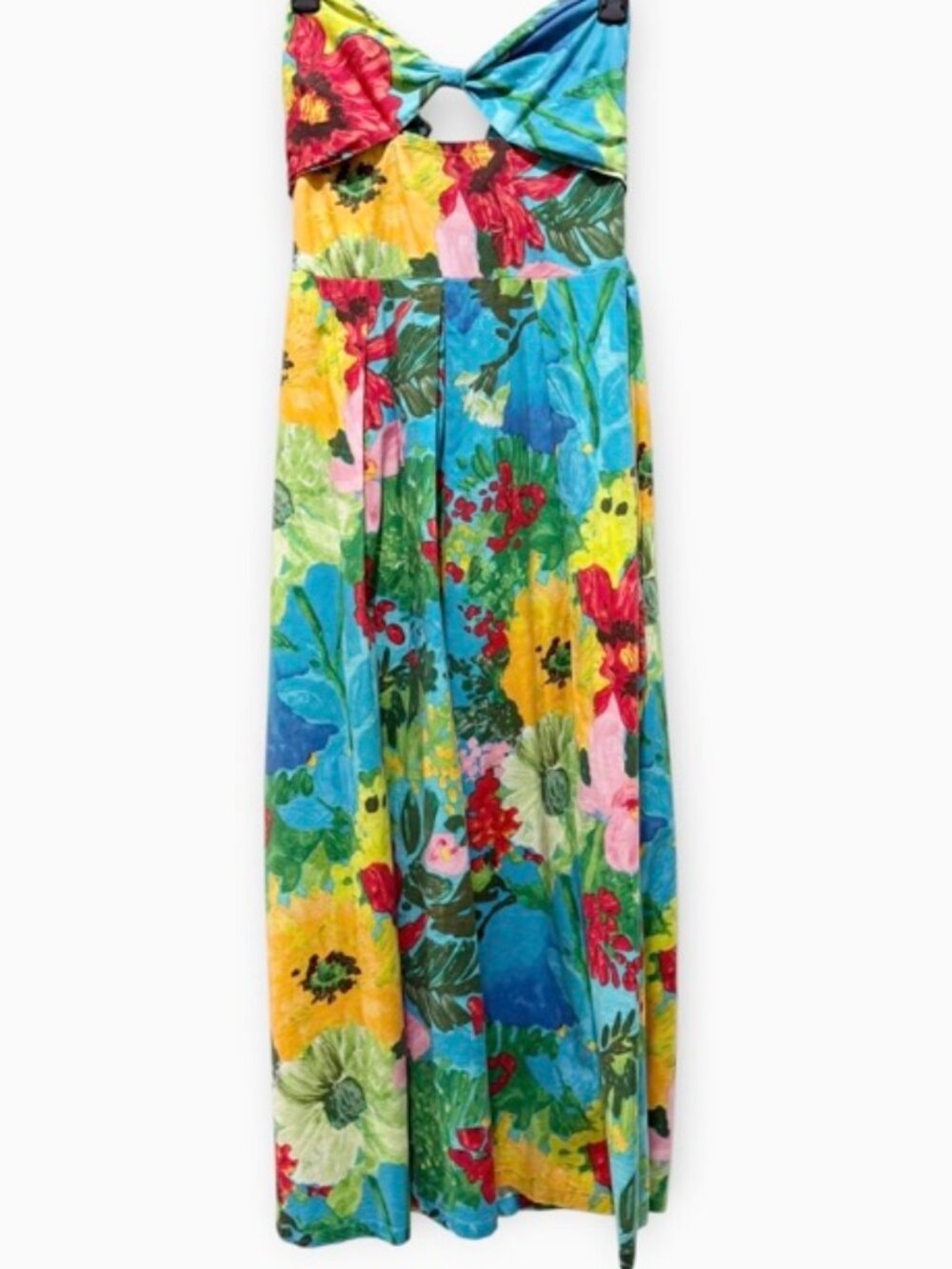 Eva Franco Strapless Floral Maxi Dress Size 10